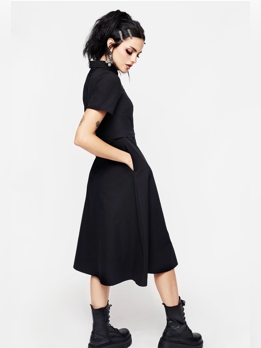 Disturbia | Fenrir Midi Shirt Dress 🐺🖤⛓️ - Picture 4 of 5